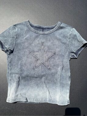 Short Sleeve Star Tee - Washed Blue